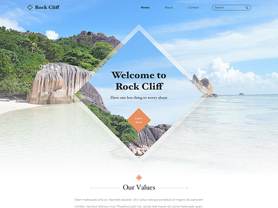 Rock Cliff web design design images inspiration landscape modern modern design modern website sea sketch stock ui ux view web web design website