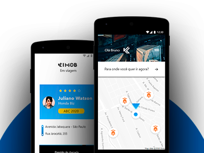 Kimob Android - Trip Passageiro android app design ui ux
