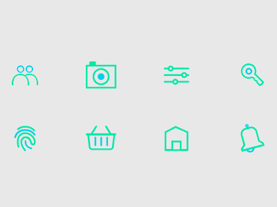Market Icons design finners flat icon illustrator line marketpay minimal