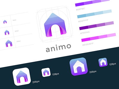 Animo Launcher App Icon adobe illustrator android app icon app icon branding clean colorful icon logo modern