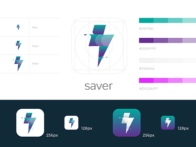 Saver App Icon adobe illustrator android app icon app icon clean colorful icon logo modern ui