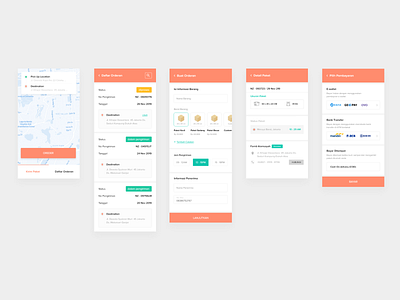 Delivery App adobe xd android app clean delivery orange simple ux
