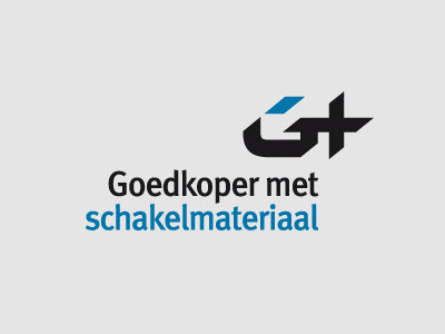 Logo Goedkopermetschakelmateriaal Webshop Identity Design blue branding design dutch freelance g goedkoper identity logo logo designer met michiel nagtegaal webshop