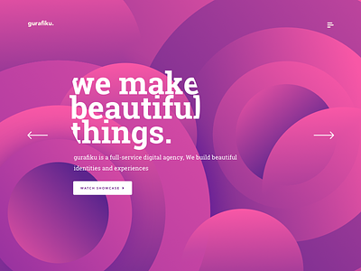 Diorama circle header pink purple website