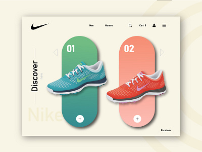 Nike website page concept ad branding color concept creativity design dribbble mobile app typography ui ux