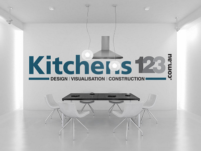 Kitchens123 Wallgraphic branding identity logo design
