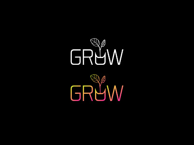 Grow logo concept minimalistic logo