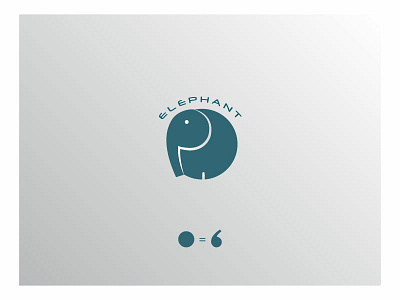 Elephant Illustration creativity logo minimalist design typography vector