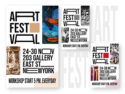 Art Festival banner design illustrator photoshop post typography vector