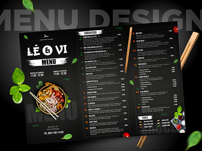 Menu Design asia asian food branding design food menu menu design typography