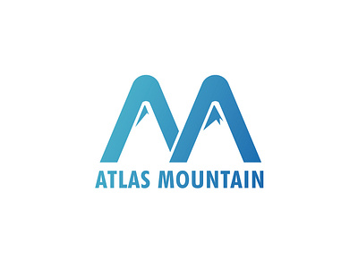 Atlas Mountain blue brand branding logo logodesign mountain
