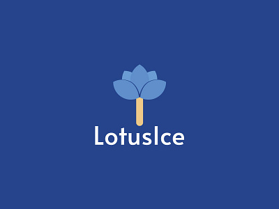 lotus Ice brand branding design flat flower ice icecream leaf logo logo designer logodesign lotus nature type vector