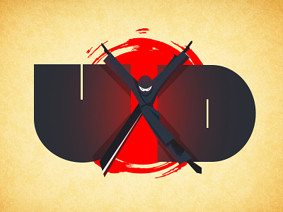 Uxd Logo illustation logo ninja samurai uxd logo vector