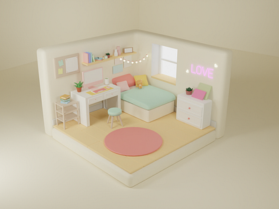 Small 3D Bedroom