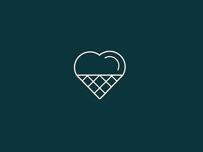 ice cream love - logo/icon design heart ice cream icon logo logo design vectorart