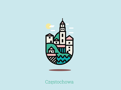 Czestochowa - city badge adobe illustrator ai art badge city city badge częstochowa design fanart logo vector art vectorart