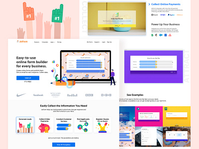 Home Page Design for JotForm Online Form Builder
