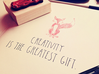 Handwritten Font - Creativity Is The Greatest Gift caps display font fox handwriting handwritten narrow notebook sketchbook stamp typeface typography uppercase