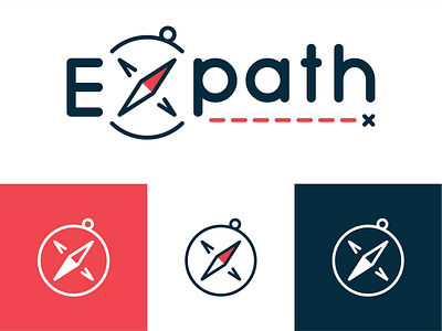 expath brading compass illustraion logo logo design vector