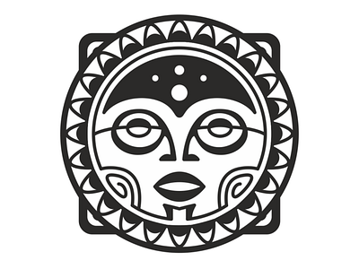 Inca mask inka logo mask maya tribe