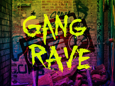 Gang Rave afisha gang graffity party poster rave vokama wall