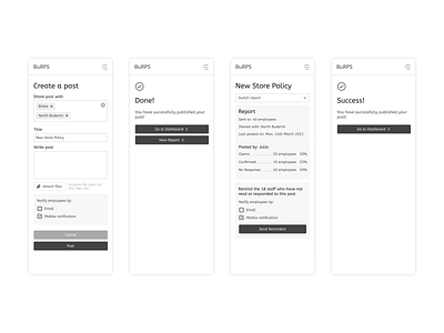 Work Communication Wireframe