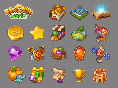 Dragons' World dragons gamedev icon world