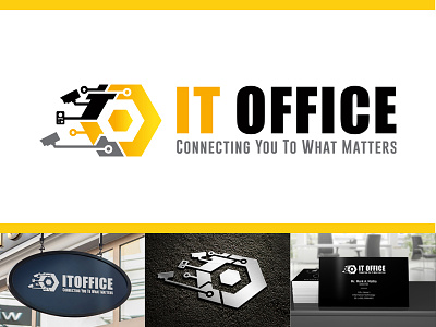 It Office - Connecting You To What Matters @design @fiverr @logo @typography branding design icon illustration illustrator logo vector