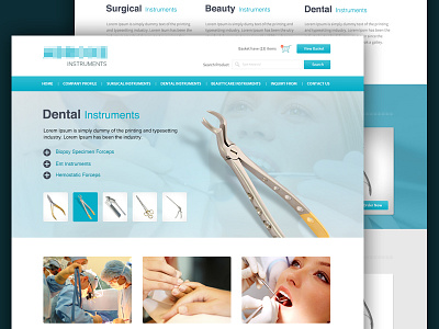 Landing Page beauty clean exporters graphics medical surgical technology ui ux web