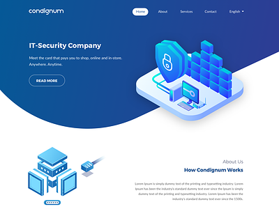 Landing page for IT-Security Company