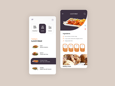 Food App ( Lunch Meal ) admin android app clean cooking dashboard flat food interface ios kitchen mobile app mobile application mobile design mobile ui order food order onile theme ui ux web