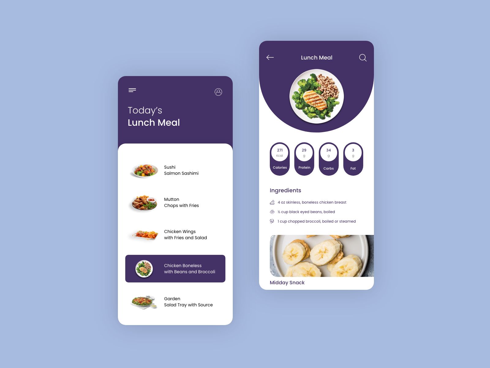 Plan Your Lunch Meal by zeeshanriaz on Dribbble