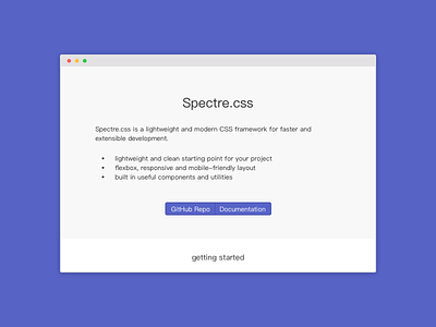Spectre.css, a responsive and modern CSS framework