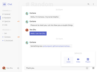 Chat Conversation interface design