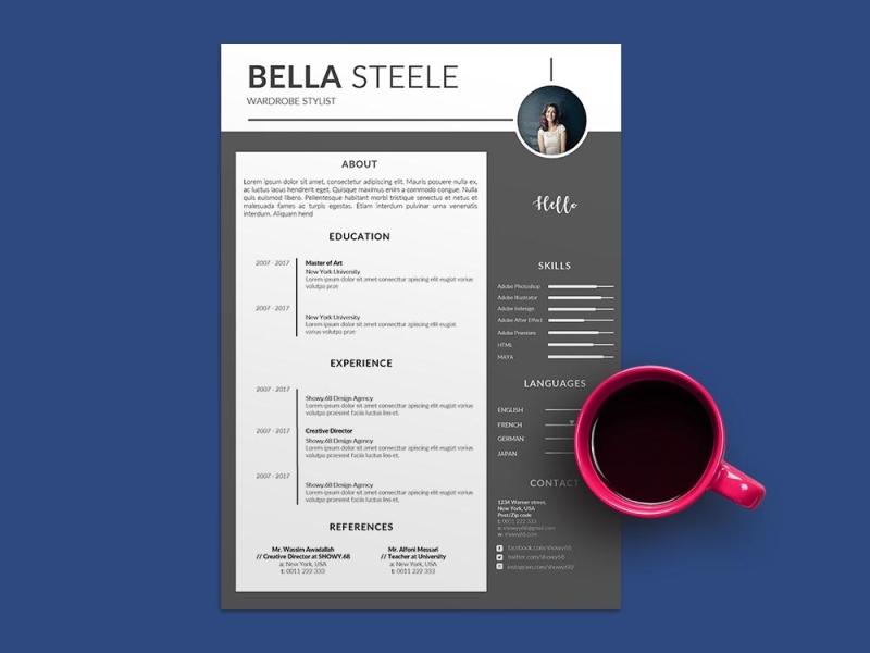 free-wardrobe-stylist-resume-template-by-julian-ma-on-dribbble