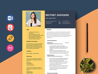 Free Bank Loan Officer Resume Template curriculum vitae cv cv template free cv free cv template free resume template freebie freebies resume