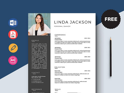 Free Personal Banker Resume Template curriculum vitae cv cv template design free cv free cv template free resume template freebie freebies resume