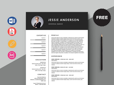 Free Universal Banker Resume Template curriculum vitae cv cv template design free cv free cv template free resume template freebie freebies resume