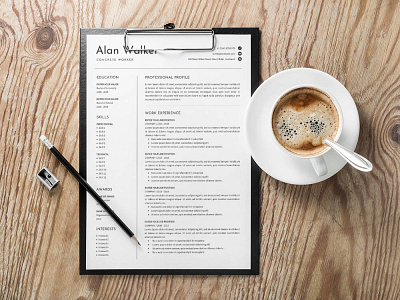 Free Concrete Worker CV/Resume Template curriculum vitae cv cv template design free cv free cv template free resume template freebie freebies resume