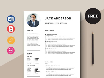 Free Chief Executive Officer Resume Template curriculum vitae cv cv template free cv free cv template free resume template freebie freebies resume