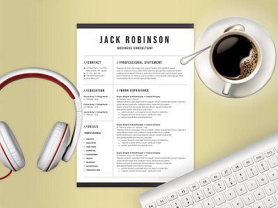 Free Business Consultant CV Resume Template