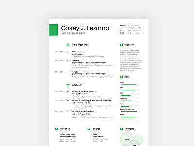 Free Clean Resume Template with Cover Letter