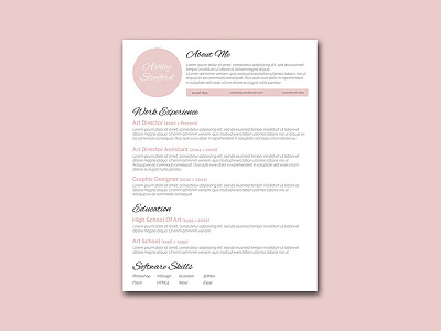 Free Beautiful Pink Resume Template curriculum vitae cv cv template doc free cv template free resume template freebies resume word