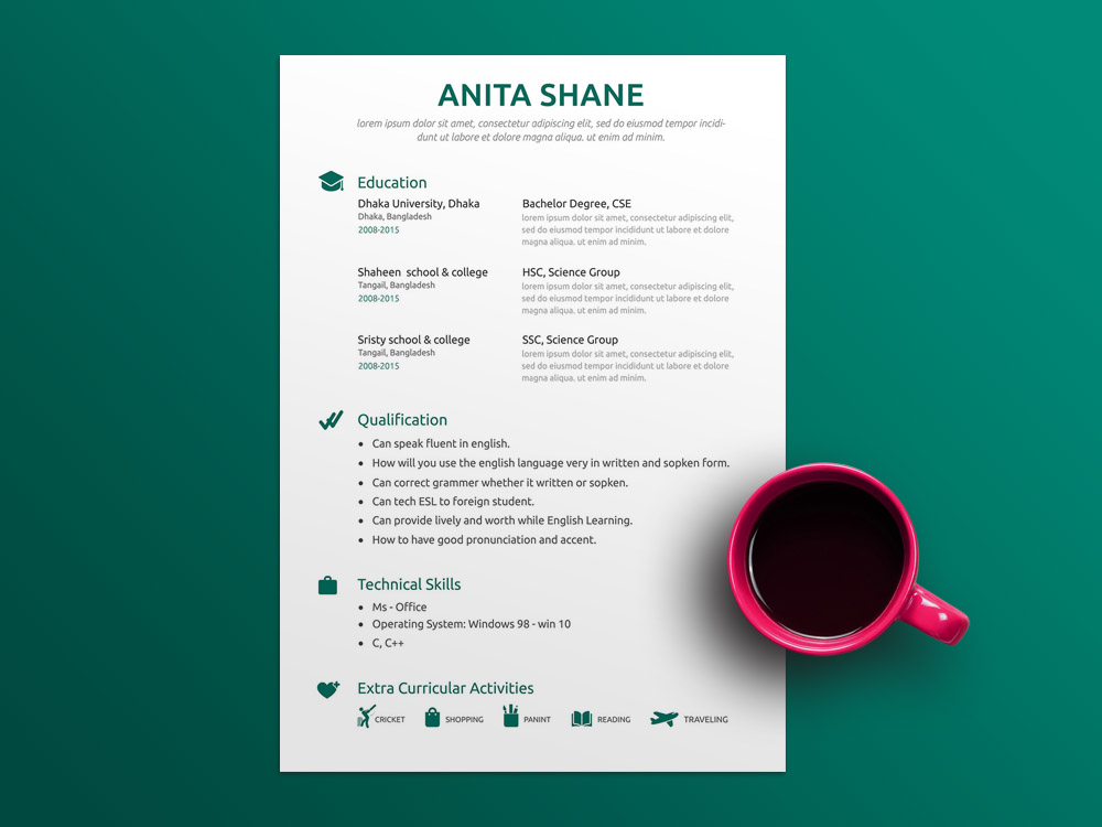 Free Fresh Elegant Resume Template With Simple Design By Julian Ma
