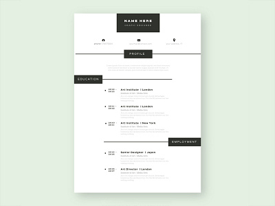 Free Simple Vector Cv Template For Your Job Hunting