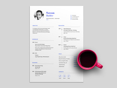 Free Resume Template with Clean and Minimal Design ai curriculum vitae cv cv template eps free cv free cv template free resume template freebie freebies illustrator photoshop psd resume