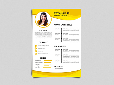 Free Yellow Timeline Resume Template