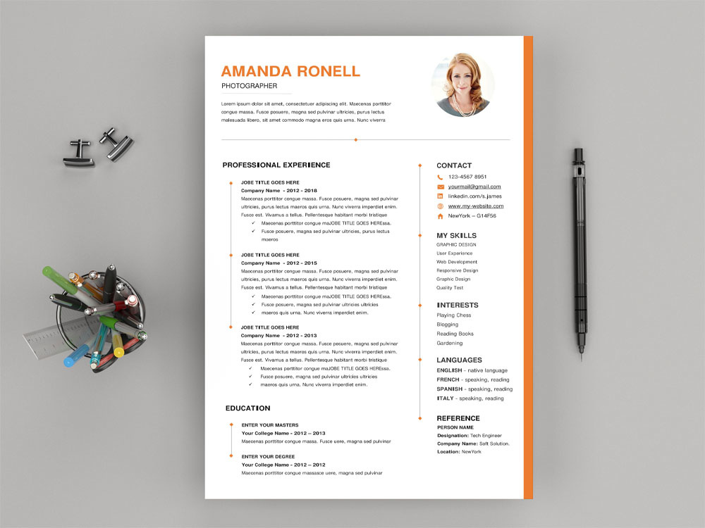 Microsoft Word Cv Template