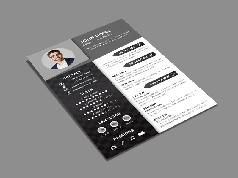 Free Black And White Resume Template By Julian Ma On Dribbble