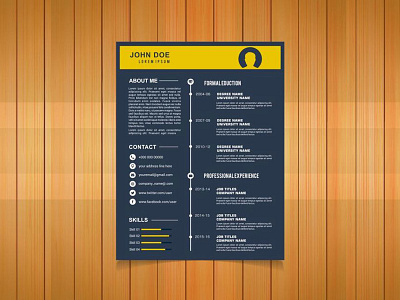 Free Timeline Vector Resume Template